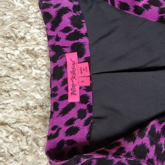 Betsey Johnson Purple leopard print peplum jacket - Picture 4 of 5